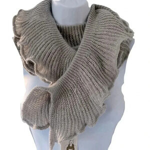 BNWT CollectionEighteen/ Ruffled knit scarf/  84”long